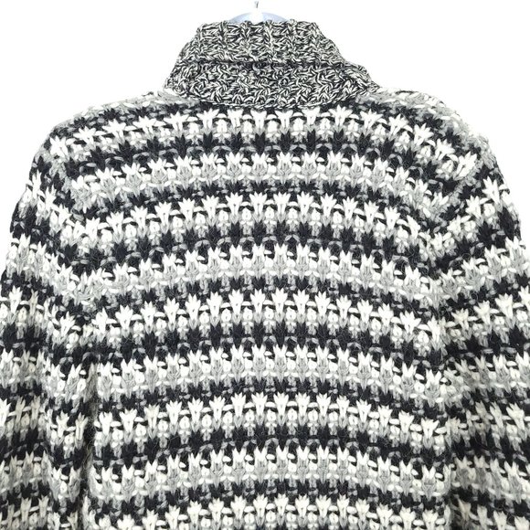 Ann Taylor Loft Open Front Cardigan Womens Sz M Sweater Shawl Collar Cable Knit - Picture 7 of 10